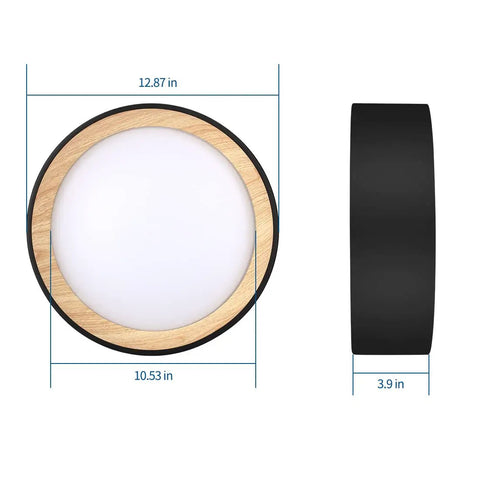 LED Flush Mount Ceiling Light Fixture 12 Inch 25W 1500 Lumens Dope Dimmable With Color Temperature Selectable 3000K 4000K 5000K