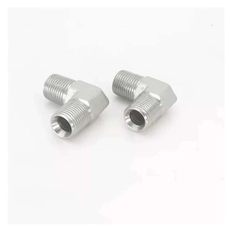 Premium Grade Pro Heavy Duty High Pressure Hydraulic Hose Elbow Reducer Fitting With Strong External Thread Connections Works Great For Pipe Size Switches From One Eighth To One Inch Wide For Smooth Pipeline Flow Changes You Love Today. silver metal elbow reducer fittings with external threads