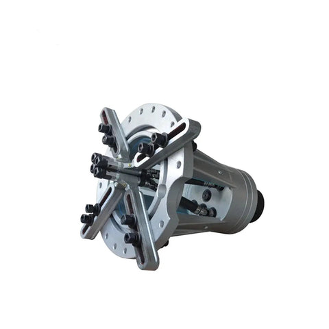 Front view of Two-Spindle Multi-Head Drill Vertical CNC Drilling Machine Four-Head High-Precision Workhorse for metalworking