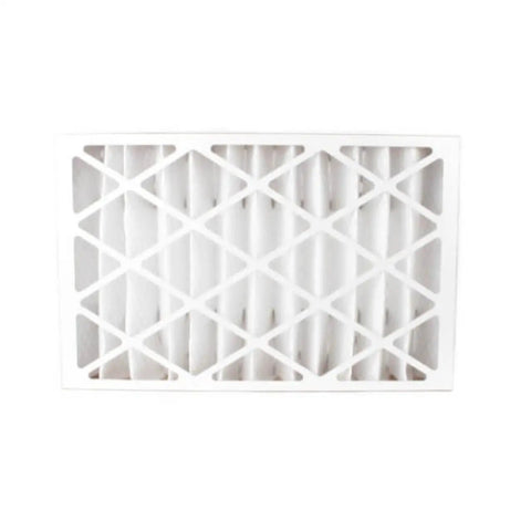 Front view of white 16 x 25 x 4 MERV 11 Media Air Filter For Home HVAC Systems, easy fit, designed for standard 4 inch deep housings.