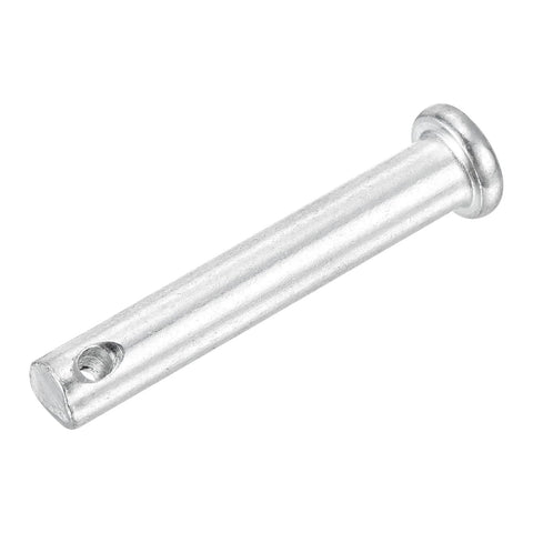 20 Pack 0.25 Inch By 1.5 Inch Single Hole Clevis Pins Flat Head Carbon Steel Pro Grade Heavy Duty For Mechanics Repair