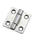 Square damping hinge, 1.5-inch, silver metal with adjustable torque and stop function