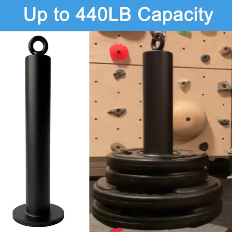 Heavy Duty Loading Pin With Carabiner For 2 Inch Olympic Plates, Long Pin For Cable Pulley System And Lat Pulldown, 440Lb Capacity