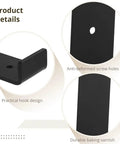 Tough As Nails Heavy Duty L Shelf Brackets Four Pack Black showing practical hook design and anti-deformed screw holes.