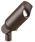 Accent 1-Light 12V MR11 Spotlight in Textured Architectural Bronze shown with clear glass, 5in H x 2in W x 5in L angle view
