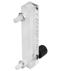 7 Flowmeter With 20 LPM Flow Rate And Handy Control Valve For Oxygen Air And Industrial Gas Measurement Transparent Acrylic Body With 8mm Hose Barb Safe Up To 0.6 MPa, side view