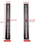 Front and back views of 300mm Aluminum Dovetail Bar Kit for Dovetail Plate to Couple Telescope Tubes to Mounts, 11.8 inch rail.