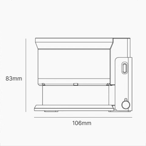 Solid Handheld Espresso Needle Distributor With 58mm Geared Motor Adjusting Depth, with dimensions 106mm x 83mm.