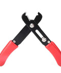 Heavy Duty Wire Stripper And Professional Electrician Cutting Pliers featuring red non-slip grips and black steel blades, ideal for cable work.