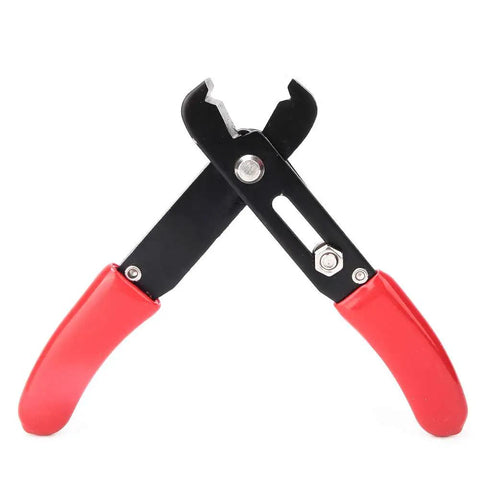 Heavy Duty Wire Stripper And Professional Electrician Cutting Pliers featuring red non-slip grips and black steel blades, ideal for cable work.