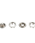100 Set Metal Snap Button Kit 9.5mm Silver With Five Claw Buckle Tool And Fastener Pliers Press Tool components close-up