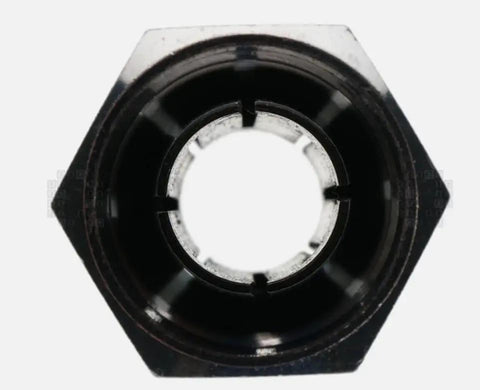 Front view of Half Inch Collet For 5625 Router With Self Releasing Lock Nut Assembly Eight Segment Design Minimizes Vibration All Steel