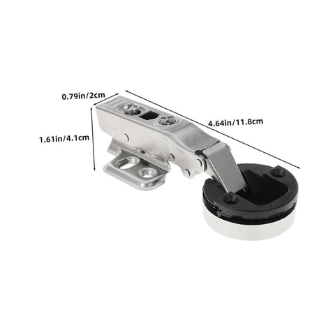 Soft Close Glass Door Hinges Set Of 3 For Inset Cabinets With Concealed Hydraulic Damping Heavy Duty Metal Build dimensions shown