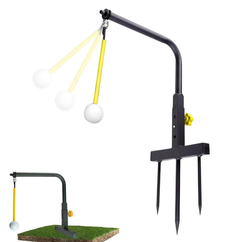 Swing Training Aid For Golfers With Adjustable Height Practice Stand Makes Your Swing Smoother And More On Point Builds Muscle Memory And Consistency Outdoors In The Yard Garden For Real World Game Improvement