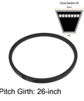 26 Inch Pitch Drive V Belt Rubber Transmission Belt With 10mm Top Width And 5.5mm Thickness 40 Degree Profile