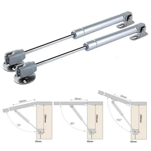 Six Piece Cabinet Gas Spring Set For Soft Close Lift Supports, Kitchen Cabinet Doors And Furniture, Heavy Duty 12Kg 120N
