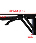 2 Pack Adjustable Triangle Folding Shelf Brackets Wall Mounted For DIY Home Bookshelf Table Bench Tools Tough Built To Last Black 8 Inch Space Saving Solution side view
