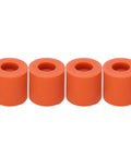 Four orange 12 Piece Heat Bed Silicone Leveling Columns for 3D Printer Hot Bed Mounts, 16mm tall, displayed in a row