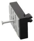 Tough-As-Nails Heavy-Duty Conveyor Block For Edge Banding Machines Built To Last And Keep Precise Alignment Under Heavy Use Wear-Resistant 71x48mm Panel Easy Mount Compatible With Most Edge Banders And Quick Setup, black and gray metal plastic block with screw