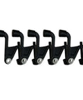 Two Point Two Inch Jumbo Hinge Pin Door Stop With Adjustable 85-125 Degrees, Zinc Alloy, Matte Black Finish, 5 Pack