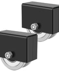 4-Inch V-Groove Gate Wheel Set With Welded Bracket Box Heavy Duty Sliding Inverted Track Gates Rollers For Up To 3000 Lbs Capacity