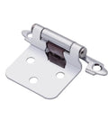 Traditional Variable Overlay Cabinet Hinge Polished Chrome Self Closing Inside Door And Adjacent Cabinet Wall Mount Includes Mounting Screws