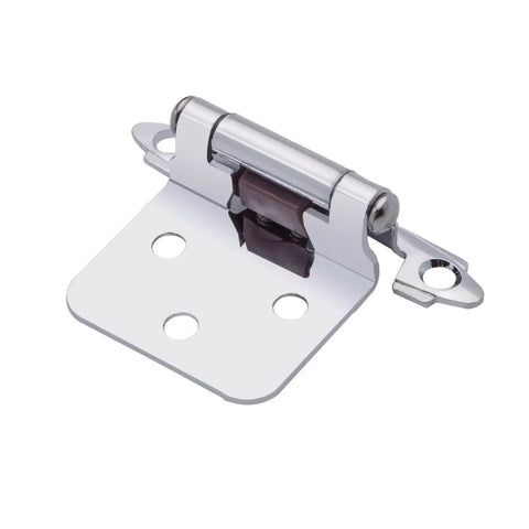 Traditional Variable Overlay Cabinet Hinge Polished Chrome Self Closing Inside Door And Adjacent Cabinet Wall Mount Includes Mounting Screws