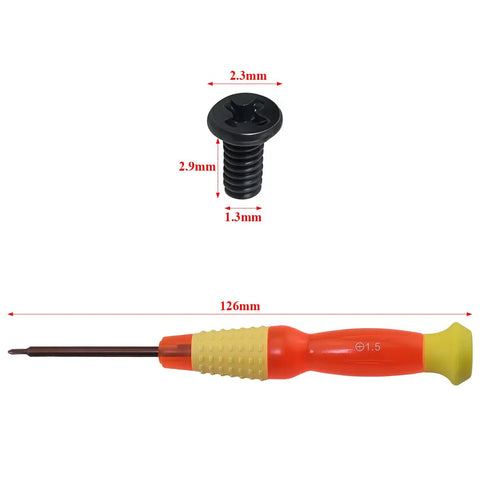 Top Shelf Camera Screen Mount Screws For Canon G7X G7X2 G7XIII 4 Piece Repair Kit With Screwdriver Metal Hardware close-up view