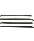 Premium Front Window Weather Strip Kit For 1987-1996 Ford Bronco Black Rubber Inner Outer Seal Sweep Trim That Kills Road Noise And Looks Absolutely Fresh While Keeping Your Ride Dry And Cool All Year Round, 4-piece set