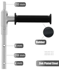 Ice Auger Drill Adapter With Handle For Cordless Drill Conversion 18mm Output Shaft Steel Build Quick Hookup with measurements