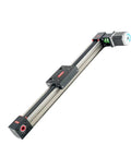 Lightweight Belt Driven Linear Guide Rail System With 400mm 500mm And 600mm Length Options, Precision Motion Slider And Linear Actuator, Gguide Nema 23 Drive Compatible, Great For CNC, Robotics And DIY Projects shown with NEMA 23 motor and slider