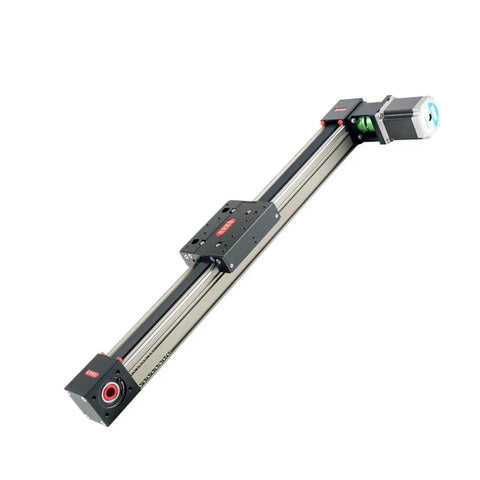 Lightweight Belt Driven Linear Guide Rail System With 400mm 500mm And 600mm Length Options, Precision Motion Slider And Linear Actuator, Gguide Nema 23 Drive Compatible, Great For CNC, Robotics And DIY Projects shown with NEMA 23 motor and slider
