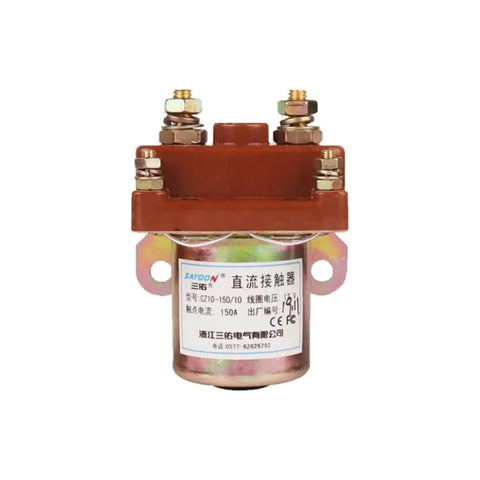 Beefy CZ10 DC Contactor With Genuine Silver Contacts engineered for 150A capacity, ideal for heavy-duty motor applications.