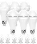 Emergency Rechargeable LED Light Bulb With Battery Backup To Keep The Lights On During Power Outages 12W 6500K Cool White