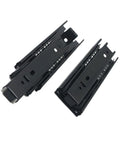 Heavy Duty Side Mounted Ball Bearing Drawer Slides Full Extension Telescopic Cabinet Runners Black Steel Hardware Two Pack