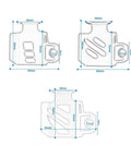 Dimensions of Rugged Rear Brake Fluid Reservoir Guard For Pan America 1250S Motorcycle Durable Oil Tank Cover Protector