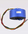 Beefy Through Hole Slip Ring 6 Wire 6 Channel Conductive Rotary Connector 10A 220VAC DC 50mm Hole 50 RPM AWG16