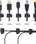 30 Pcs Black Self Adhesive Nylon Cable Clips For Wire Management And Cable Organization No Drill Easy Mount Adhesive Cable Clamps.