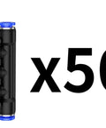 Pneumatic Fitting Kit With Quick Connect Hose Connectors 4mm 6mm 8mm 10mm 12mm Blue 50 Pcs No Fuss Tool Free Assembly