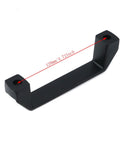 Aluminium Alloy Industrial Cabinet Handles Set of 2 U Shape Rectangular Drawer Pulls with Screws Black 120mm Center Hole