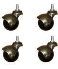 Top Rated Antique Brass Two Inch Ball Casters Set Of Four With Quick Connect M8 Threads for silent, smooth gliding on furniture.