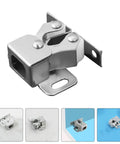 Stainless Steel Cabinet Door Ball Catch Latch With Double Roller For Ultra Smooth No-Fuss Operation And Long Lasting Durability, 15-Piece Set