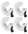 4 Pack Aluminum Shaft Collars With Clamp-On Design, M5 Set Screws, 16mm Inner Diameter, 35mm Outer Diameter, Locking Rings