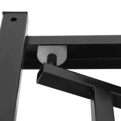 Close-up of the durable hydraulic mechanism in the Smooth Operator Electric Scissor Lift Table with Heavy Duty Hydraulic Power.