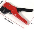 Heavy Duty Electrical Wire Strippers Cutting Pliers With Ergonomic Comfort Grip Handles, red and black, 16.5cm for precise crimping.