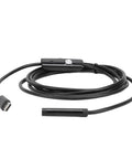 7mm Industrial Endoscope With 2MP HD Camera And Type C USB And Micro USB Interfaces 2m Cable on white background