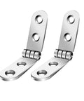 40 Pack 180 Degree Foldable Rounded Corner Screw-On Hinges For Cabinets, Bed Frames And Furniture Hardware