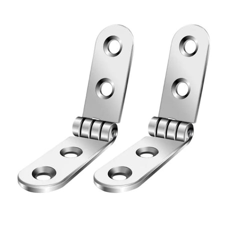 40 Pack 180 Degree Foldable Rounded Corner Screw-On Hinges For Cabinets, Bed Frames And Furniture Hardware