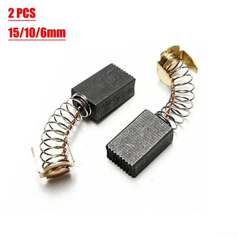 Motor Carbon Brushes Set Of 2 For Electric Hammer Drill And Angle Grinder 15 X 10 X 6 Mm on white background