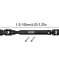 Super Tough Heavy Duty Steel Drive Shaft With Universal Joint For 1/10 RC Car Crawler Rig Adjustable Length 119 To 159 Millimeters Hardened Build